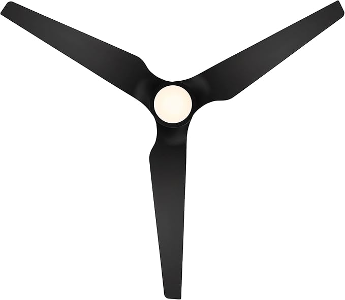 WAC F-056L-MB Stella 60" Outdoor Ceiling Fan with Lights and Remote Control, Matte Black