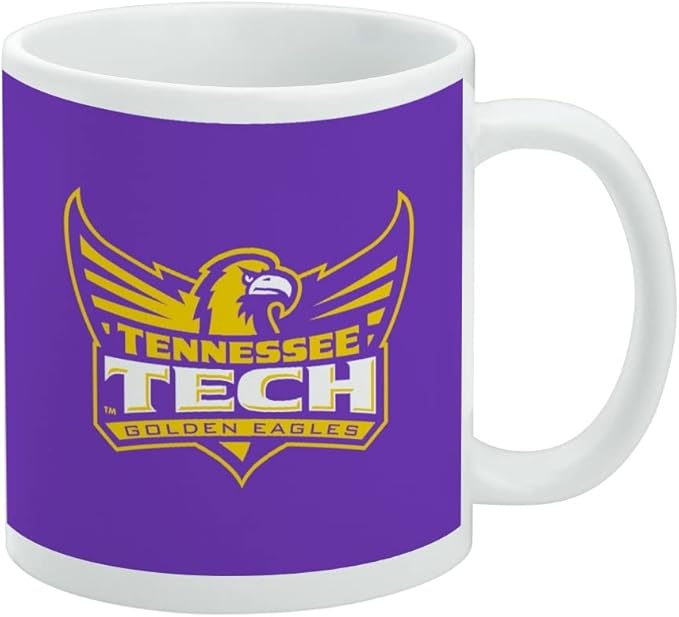 Tennessee Technological University Primary Logo Ceramic Coffee Mug, Novelty Gift Mugs for Coffee, Tea and Hot Drinks, 11oz, White