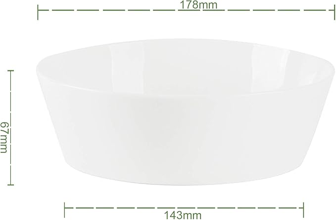 Bone China Cone Shape, Elegance White 40pc Dinnerware Set