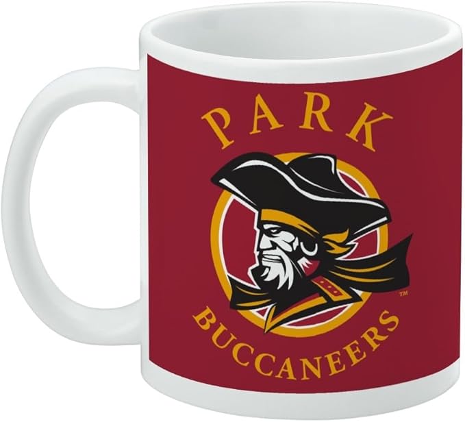 Park University Primary Logo Ceramic Coffee Mug, Novelty Gift Mugs for Coffee, Tea and Hot Drinks, 11oz, White
