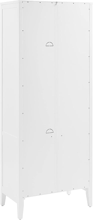 Crosley Furniture Genevieve Pantry Storage Cabinet with Shelves, Kitchen, Dining, or Laundry Room, White