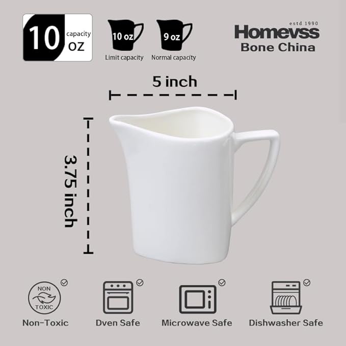 Bone China Elegance White Triangle Sugar & Creamer Pot each,case of 1 set