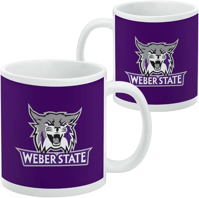 Weber State University Primary Logo Ceramic Coffee Mug, Novelty Gift Mugs for Coffee, Tea and Hot Drinks, 11oz, White