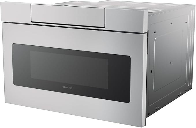 SHARP SMD2470ASY Microwave Drawer Oven, 24-inch, 1.2 Cubic Feet, 950 Watt, Concealed Control Panel with Digital LCD Display, Stainless Steel