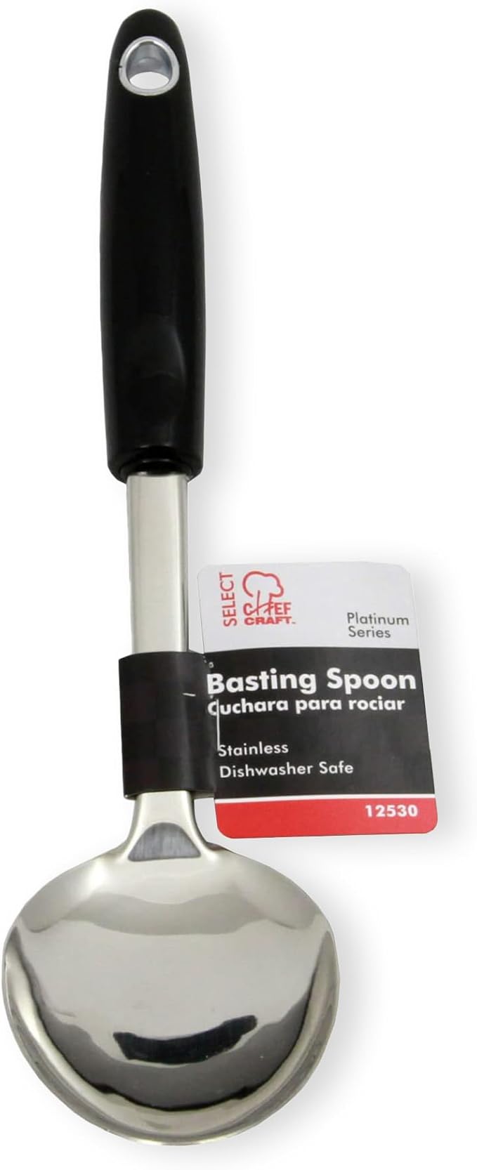 Chef Craft Select Heavy Duty Basting Spoon, 12 inch, Stainless Steel