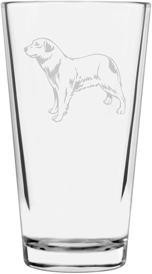 Aidi Custom Personalized Dog Themed Etched All Purpose 16oz Pint Glass