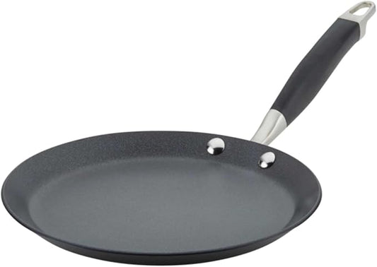 Anolon Advanced Home Hard Anodized Nonstick Crepe Pan, 9.5 Inch, Onyx