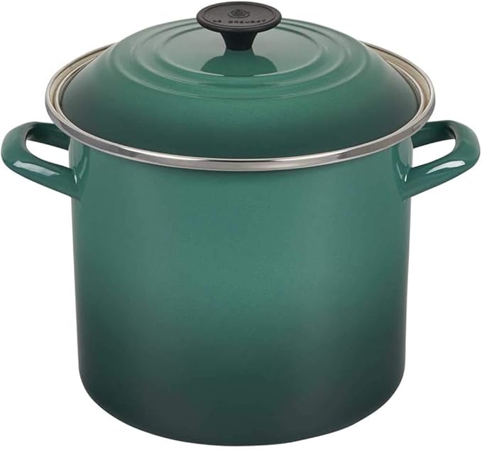 Le Creuset 5-Piece Oven and Stovetop Cookware Bundle - 4-1/2 QT Round Dutch Oven, 8 QT Covered Stockpot, and 10" Toughened Nonstick Pro Fry Pan - Artichaut