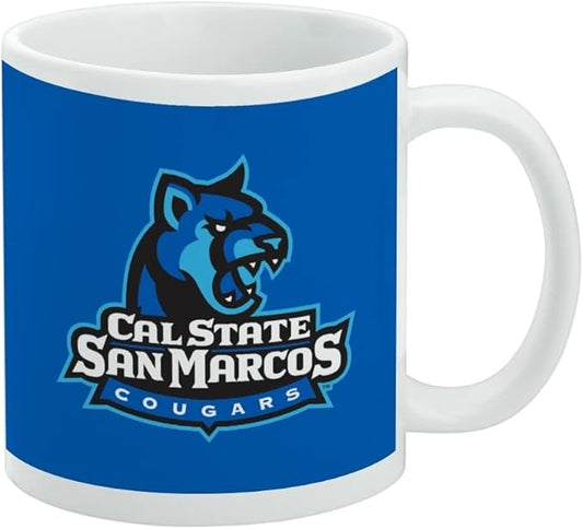 California State University San Marcos Primary Logo Ceramic Coffee Mug, Novelty Gift Mugs for Coffee, Tea and Hot Drinks, 11oz, White