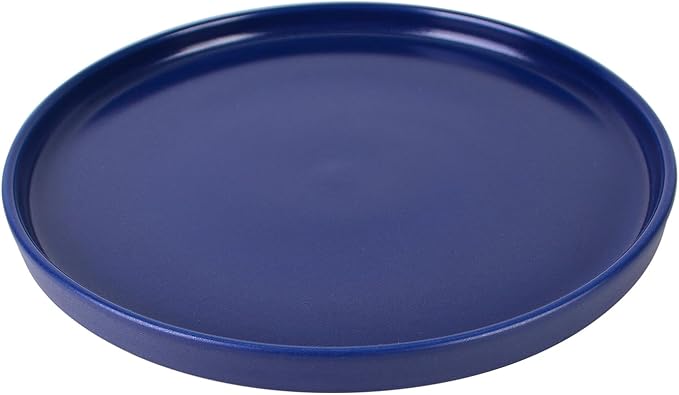 222 Fifth 12 Pieces Porcelain Dinnerware Set for 4, Elegant Navy Blue Plates and Bowls Sets, Matte Ceramic Dishes, Chip Resistant Kitchen and Dining Dish Set, Microwave & Dishwasher Safe, Kaden