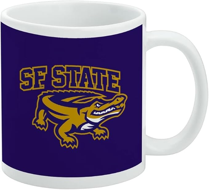 San Francisco State Primary Logo Ceramic Coffee Mug, Novelty Gift Mugs for Coffee, Tea and Hot Drinks, 11oz, White
