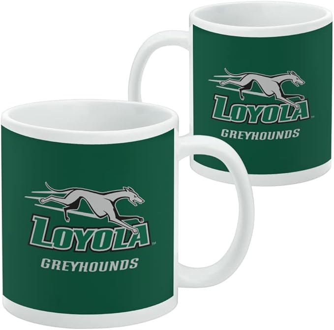 Loyola University Maryland Primary Logo Ceramic Coffee Mug, Novelty Gift Mugs for Coffee, Tea and Hot Drinks, 11oz, White