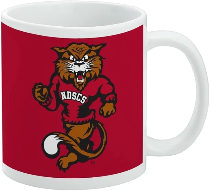 North Dakota State College of Science Primary Logo Ceramic Coffee Mug, Novelty Gift Mugs for Coffee, Tea and Hot Drinks, 11oz, White
