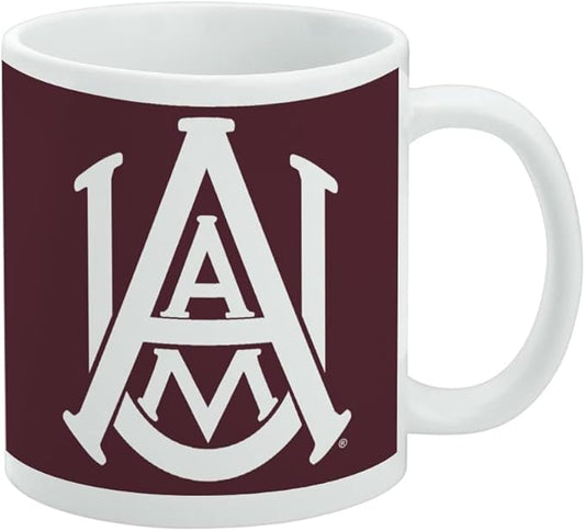Alabama A&M University Primary Logo Ceramic Coffee Mug, Novelty Gift Mugs for Coffee, Tea and Hot Drinks, 11oz, White