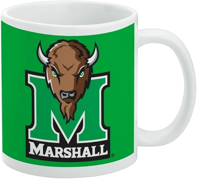 Marshall Primary Logo Ceramic Coffee Mug, Novelty Gift Mugs for Coffee, Tea and Hot Drinks, 11oz, White