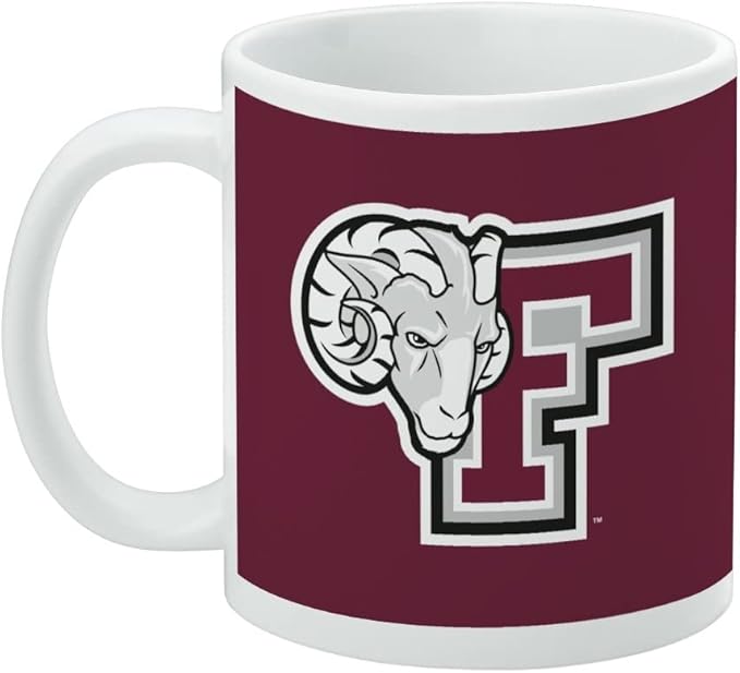 Fordham University Primary Logo Ceramic Coffee Mug, Novelty Gift Mugs for Coffee, Tea and Hot Drinks, 11oz, White