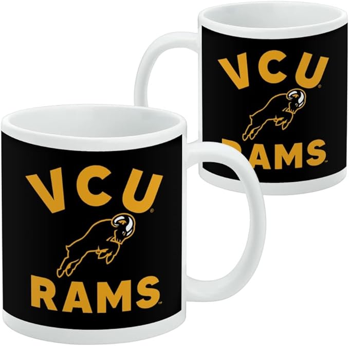 Virginia Commonwealth Official Logo Ceramic Coffee Mug, Novelty Gift Mugs for Coffee, Tea and Hot Drinks, 11oz, White