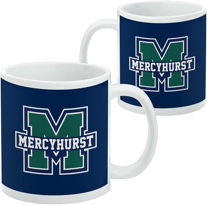 Mercyhurst University Primary Logo Ceramic Coffee Mug, Novelty Gift Mugs for Coffee, Tea and Hot Drinks, 11oz, White