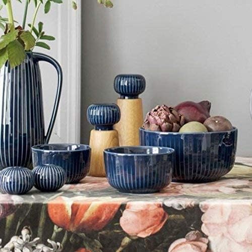 Kahler Hammershoi Salt and Pepper Grinder, Indigo, 5.7"H x 2.6"D, Designed by Hans-Christian Bauer, Gift Box Included