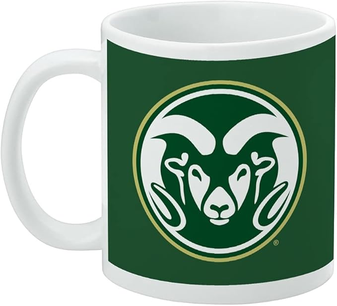 Colorado State Primary Logo Ceramic Coffee Mug, Novelty Gift Mugs for Coffee, Tea and Hot Drinks, 11oz, White