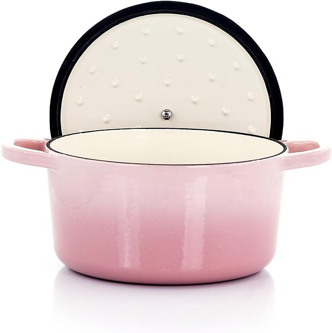 Crock-Pot Artisan Round Enameled Cast Iron Dutch Oven, 3-Quart, Blush Pink