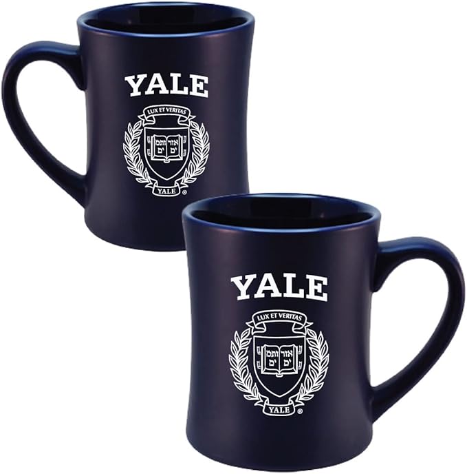 Yale Bulldogs Ceramic 16oz Sculpted Mug – Official Team Logo Coffee Cup – Handwash Recommended – Individually Boxed