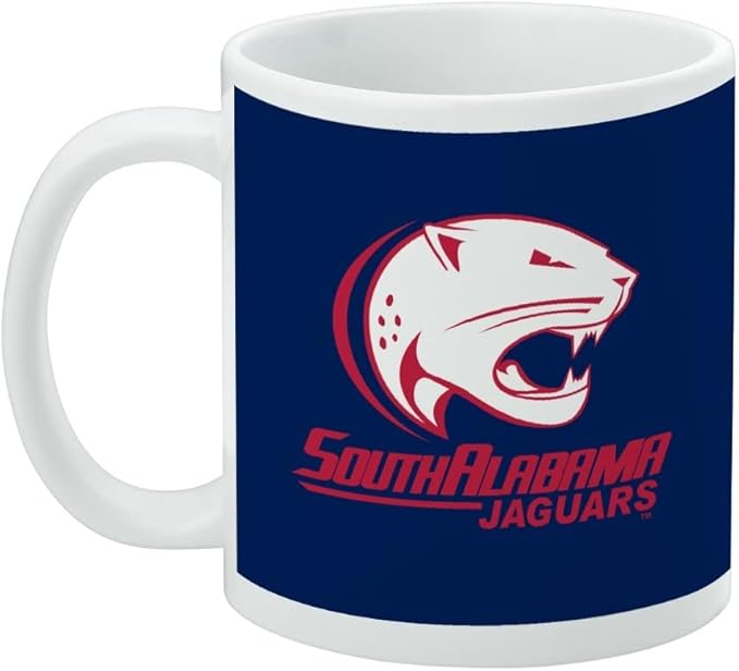 Univeristy of South Alabama Primary Ceramic Coffee Mug, Novelty Gift Mugs for Coffee, Tea and Hot Drinks, 11oz, White