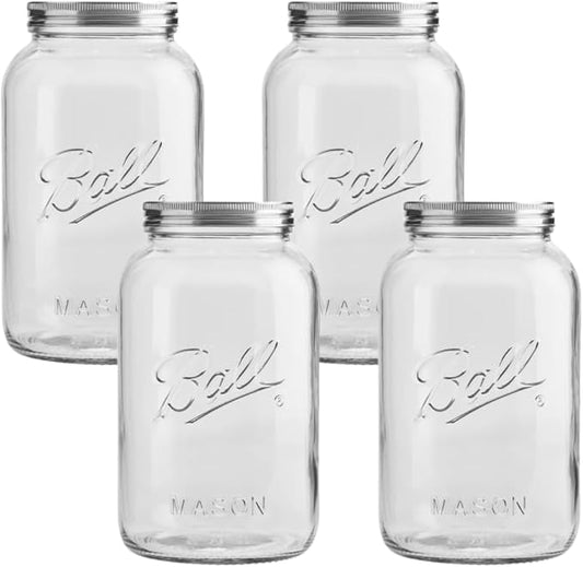 Ball Decorative Glass Mason Jar Variation (128 Ounce (Pack of 4))