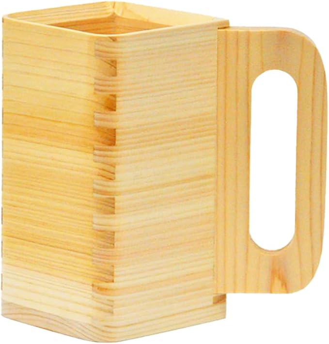 Masu Beer Mug – Handmade Hinoki Cypress Wooden Beer Cup – Made in Japan