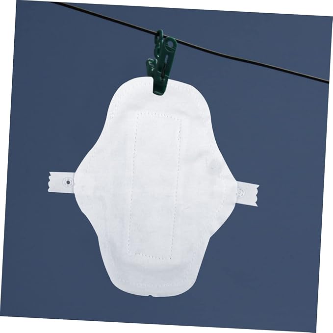 3pcs Reusable Organic Cotton Sanitary Towels Washable Menstrual Pads with Hidden Button for Women Comfortable Breathable Environmentally Friendly