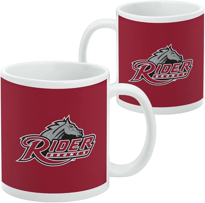 Rider University Primary Logo Ceramic Coffee Mug, Novelty Gift Mugs for Coffee, Tea and Hot Drinks, 11oz, White