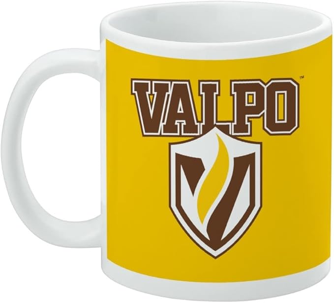 Valparaiso University Primary Logo Ceramic Coffee Mug, Novelty Gift Mugs for Coffee, Tea and Hot Drinks, 11oz, White