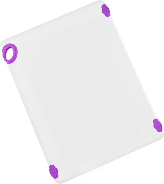 Winco Non-Slip Cutting Board with Hook, 18" x 24" x 1/2", Purple