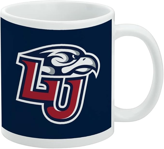 Liberty University Primary Logo Ceramic Coffee Mug, Novelty Gift Mugs for Coffee, Tea and Hot Drinks, 11oz, White