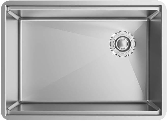 Elkay ECTRU24169RTWC Crosstown 25-1/2" Undermount Single Basin Stainless Steel Kitchen Sink with Basin Rack, Basket Strainer, Colander, and Cutting Board - Stainless Steel