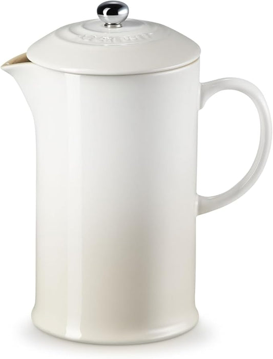 Le Creuset Stoneware French Press, 34 oz., Meringue