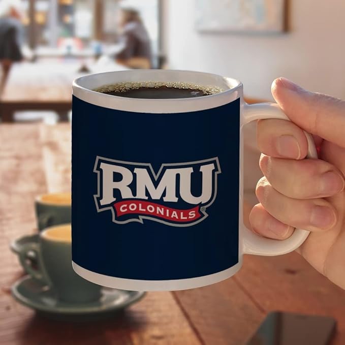 Robert Morris University Primary Logo Ceramic Coffee Mug, Novelty Gift Mugs for Coffee, Tea and Hot Drinks, 11oz, White