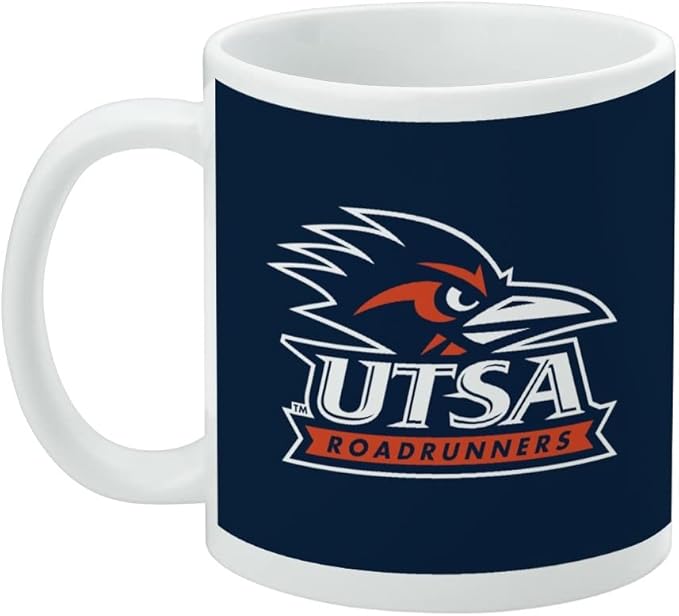 The University of Texas at San Antonio Primary Logo Ceramic Coffee Mug, Novelty Gift Mugs for Coffee, Tea and Hot Drinks, 11oz, White