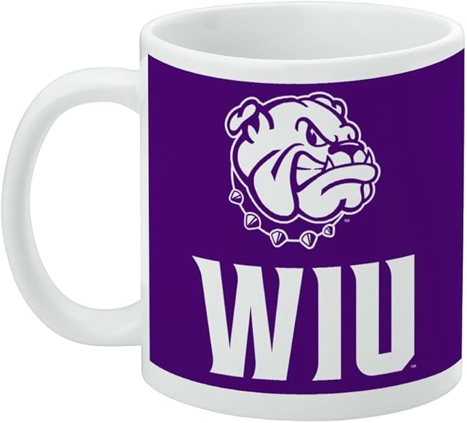 Western Illinois University Leathernecks Logo Ceramic Coffee Mug, Novelty Gift Mugs for Coffee, Tea and Hot Drinks, 11oz, White