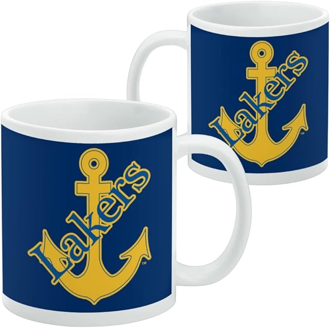 Lake Superior State University Primary Ceramic Coffee Mug, Novelty Gift Mugs for Coffee, Tea and Hot Drinks, 11oz, White
