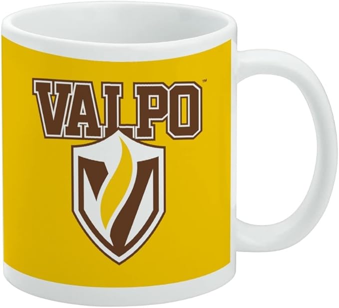 Valparaiso University Primary Logo Ceramic Coffee Mug, Novelty Gift Mugs for Coffee, Tea and Hot Drinks, 11oz, White