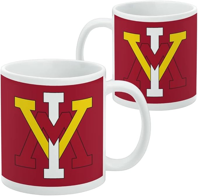 Virginia Military Institute Primary Logo Ceramic Coffee Mug, Novelty Gift Mugs for Coffee, Tea and Hot Drinks, 11oz, White