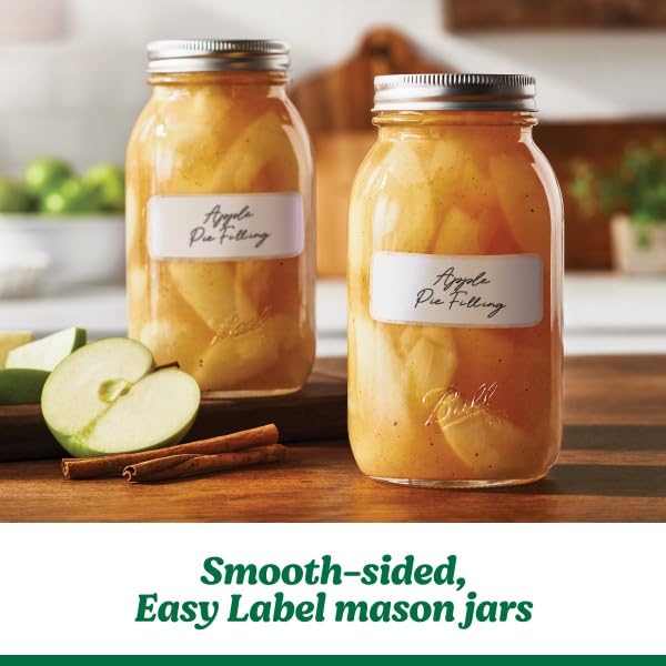 Ball Easy Label Glass Mason Jar, Regular Mouth, Pint Size, 16 OZ (Pack of 2)