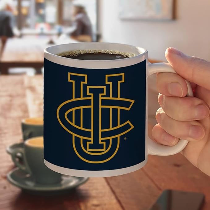 UC Irvine Primary Logo Ceramic Coffee Mug, Novelty Gift Mugs for Coffee, Tea and Hot Drinks, 11oz, White