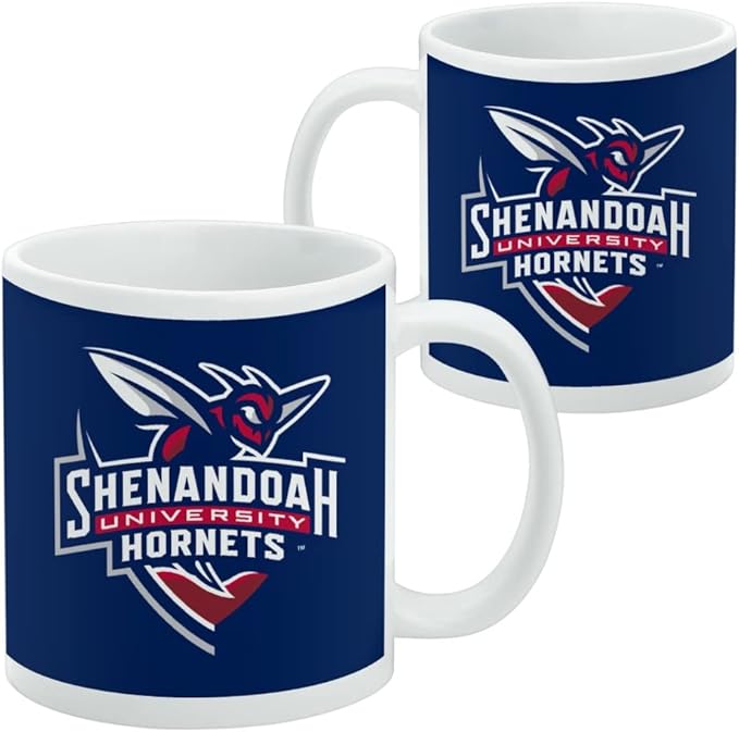 Shenandoah University Primary Logo Ceramic Coffee Mug, Novelty Gift Mugs for Coffee, Tea and Hot Drinks, 11oz, White