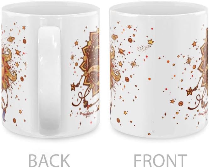 MUGBREW Boho Sun Rising From Moonlight Ceramic Coffee Mug Tea Cup, 11 OZ