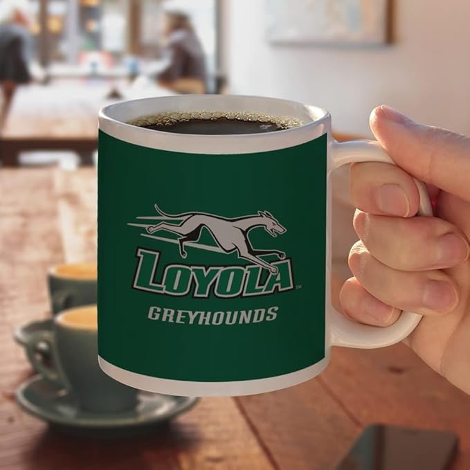 Loyola University Maryland Primary Logo Ceramic Coffee Mug, Novelty Gift Mugs for Coffee, Tea and Hot Drinks, 11oz, White