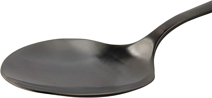 Mercer Culinary 18-8 Stainless Steel Plating Spoon, 9 Inch, Matte Black