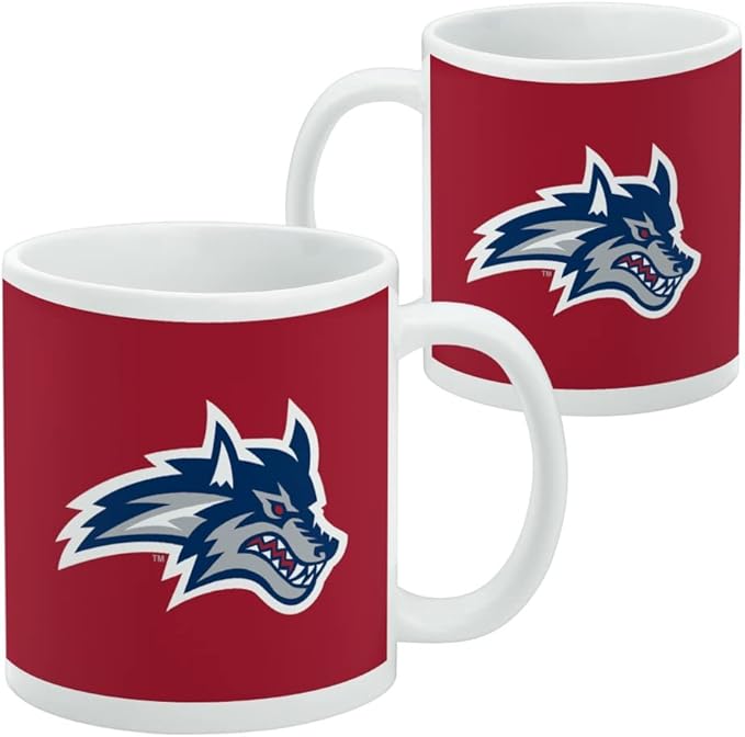 Stony Brook University Primary Logo Ceramic Coffee Mug, Novelty Gift Mugs for Coffee, Tea and Hot Drinks, 11oz, White