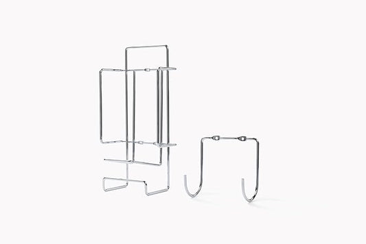 JERDON Ironing Board Holder and Iron Caddy - Stainless Steel Iron Holder with Hook - J525C
